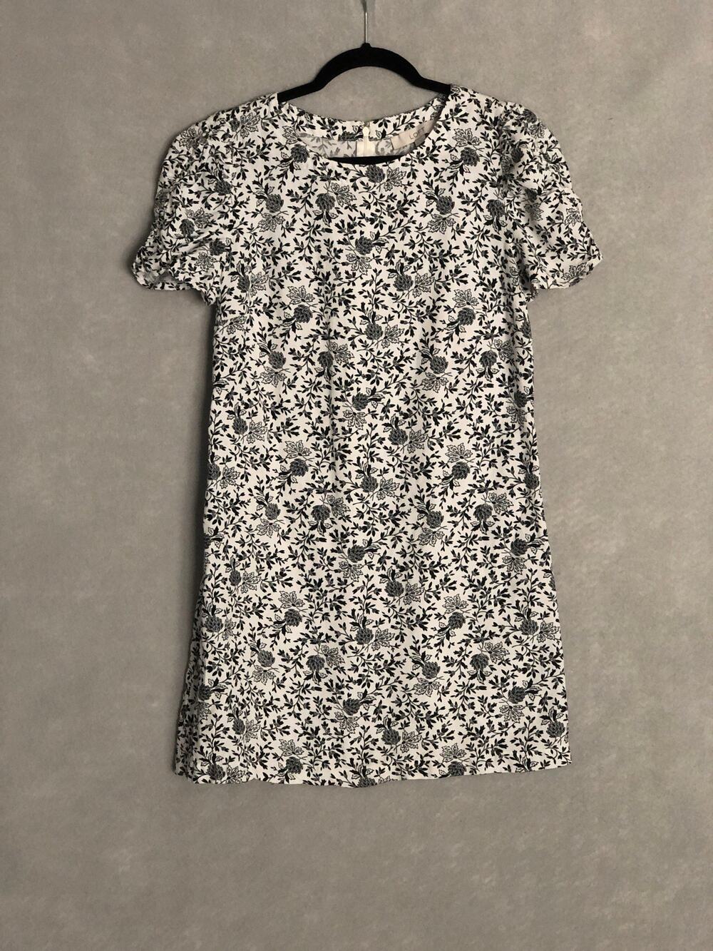 Loft Shift Dress Linen Blend Floral Bodycon Women's Size 4